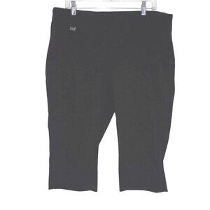 Alfani Womens Black Cropped Pants Size 18W Rayon/Nylon/Spandex Blend Elastic Wai